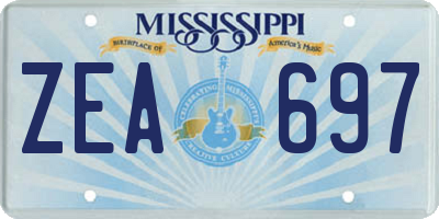 MS license plate ZEA697