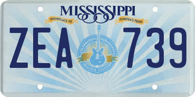 MS license plate ZEA739