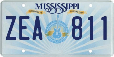 MS license plate ZEA811