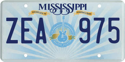 MS license plate ZEA975