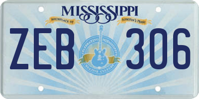 MS license plate ZEB306