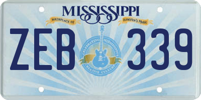 MS license plate ZEB339