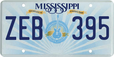 MS license plate ZEB395