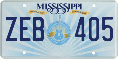 MS license plate ZEB405