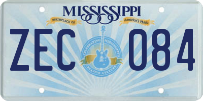 MS license plate ZEC084