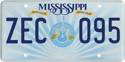 MS license plate ZEC095