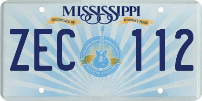 MS license plate ZEC112