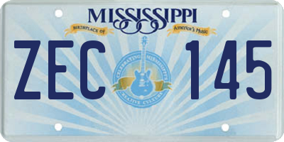 MS license plate ZEC145
