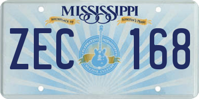 MS license plate ZEC168
