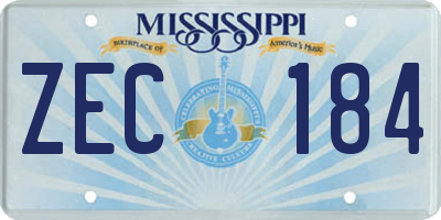 MS license plate ZEC184