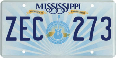 MS license plate ZEC273