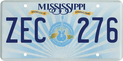 MS license plate ZEC276