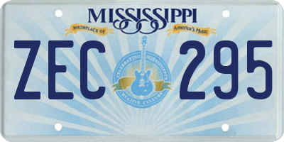 MS license plate ZEC295