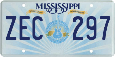 MS license plate ZEC297