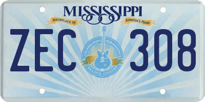 MS license plate ZEC308