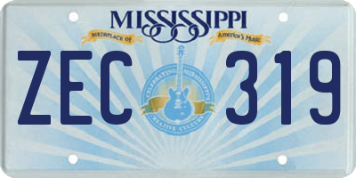 MS license plate ZEC319