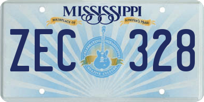 MS license plate ZEC328