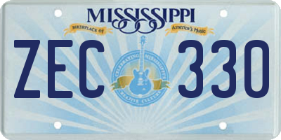 MS license plate ZEC330