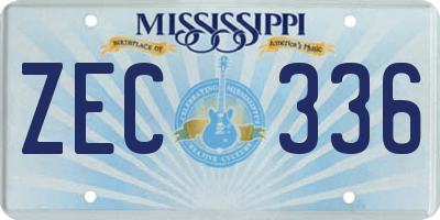 MS license plate ZEC336