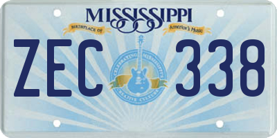 MS license plate ZEC338