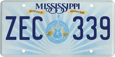 MS license plate ZEC339