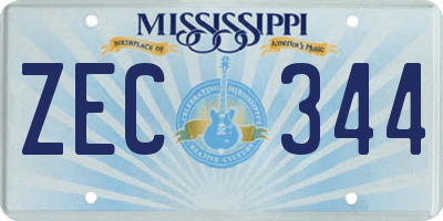 MS license plate ZEC344