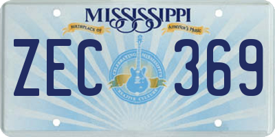 MS license plate ZEC369