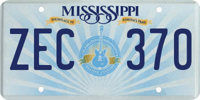 MS license plate ZEC370