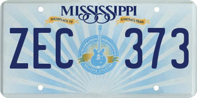 MS license plate ZEC373