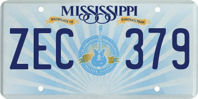 MS license plate ZEC379
