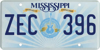 MS license plate ZEC396
