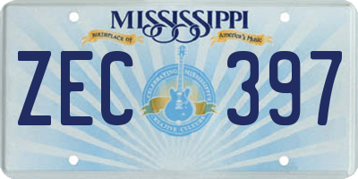 MS license plate ZEC397