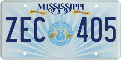 MS license plate ZEC405
