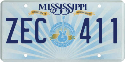 MS license plate ZEC411