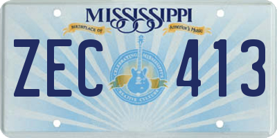 MS license plate ZEC413