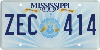 MS license plate ZEC414