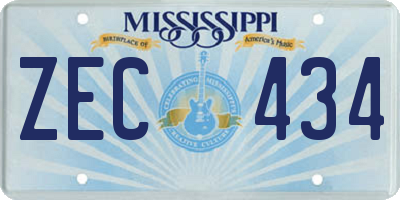 MS license plate ZEC434