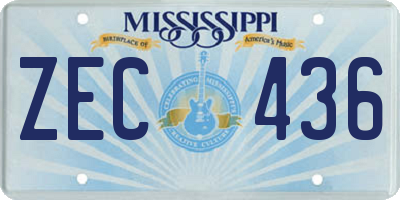 MS license plate ZEC436