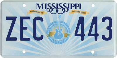 MS license plate ZEC443