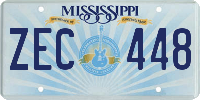 MS license plate ZEC448