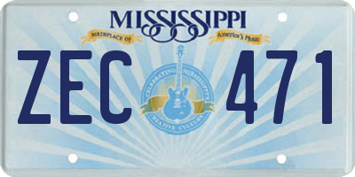 MS license plate ZEC471