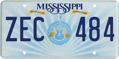 MS license plate ZEC484