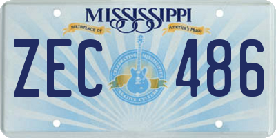 MS license plate ZEC486