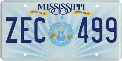 MS license plate ZEC499