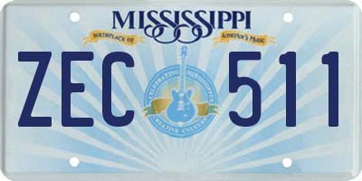 MS license plate ZEC511