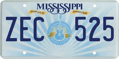 MS license plate ZEC525