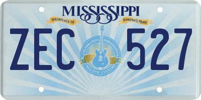 MS license plate ZEC527