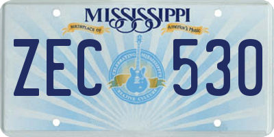 MS license plate ZEC530