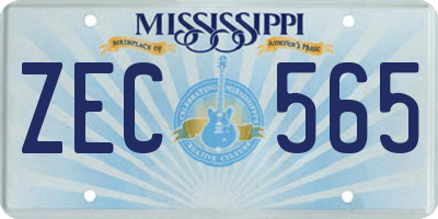 MS license plate ZEC565