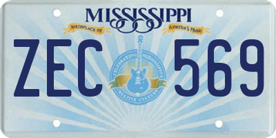 MS license plate ZEC569